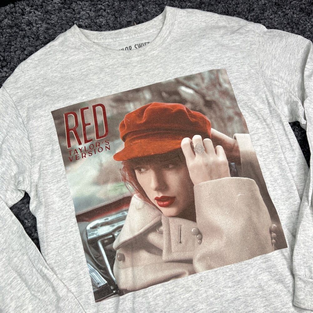 Red Taylor's Version Long Sleeve Tee, Size M